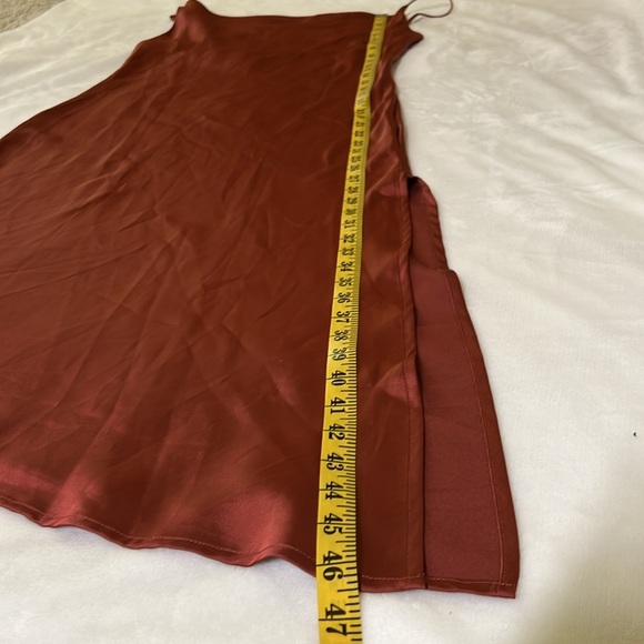 Petal & Pup Rust colored Satin Dress Size 8 - Picture 9 of 13